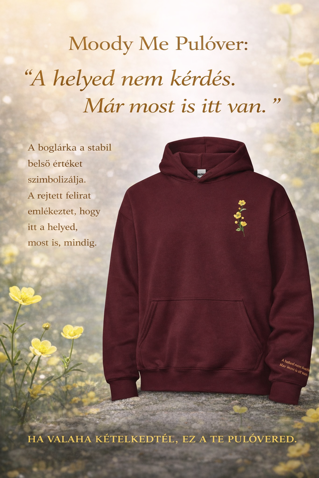 „A helyed nem kérdés. Már most is itt van.”